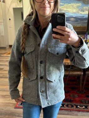 VINTAGE USA MADE Filson Gray Wool Mackinaw, women’s XS